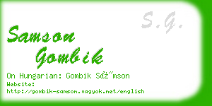 samson gombik business card